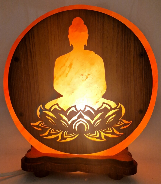 Lampe de Sel - Bouddha Lotus